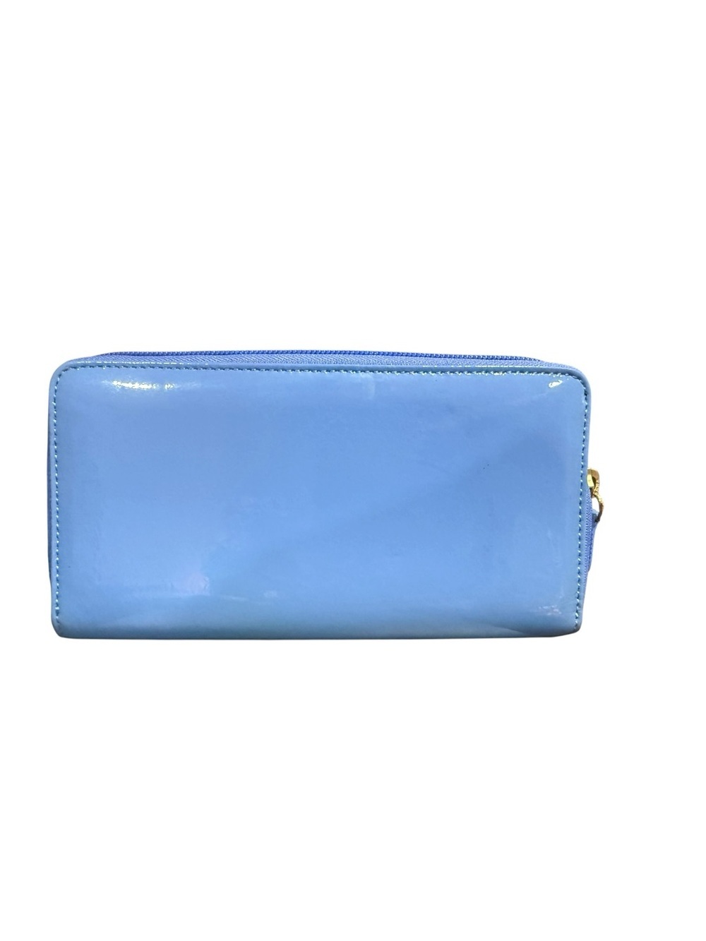Vivienne Westwood Blue Patent Leather Orb Bow Zip Around Wallet - Picture 5 of 12